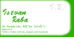 istvan raba business card